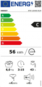 Indesit BTW L60400 EE/N felültöltős mosógép